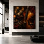 Elegant Upright Bass Jazz Wall Art Canvas Print - Image 5