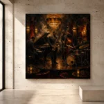 Art Deco Jazz Quartet Jazz Wall Art Canvas Print - Image 3