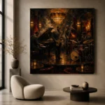 Art Deco Jazz Quartet Jazz Wall Art Canvas Print - Image 6
