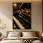 Golden Piano Keys Piano Wall Art Canvas Print - Image 6