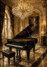 Grand Piano Recital Room Piano Wall Art Canvas Print