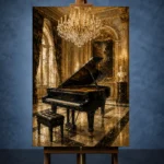 Grand Piano Recital Room Piano Wall Art Canvas Print - Image 2