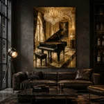 Grand Piano Recital Room Piano Wall Art Canvas Print - Image 4