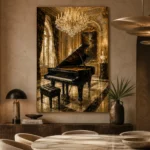 Grand Piano Recital Room Piano Wall Art Canvas Print - Image 5