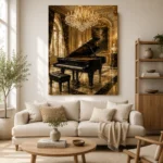 Grand Piano Recital Room Piano Wall Art Canvas Print - Image 7