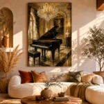 Grand Piano Recital Room Piano Wall Art Canvas Print - Image 8