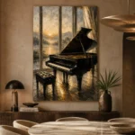 Golden Dawn Piano Wall Art Canvas Print - Image 5