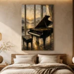 Golden Dawn Piano Wall Art Canvas Print - Image 6