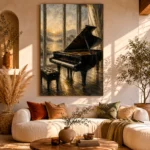 Golden Dawn Piano Wall Art Canvas Print - Image 8