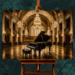 Grand Concert Hall Piano Wall Art Canvas Print - Image 2