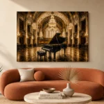 Grand Concert Hall Piano Wall Art Canvas Print - Image 3