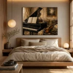 Vintage Piano Still Life Wall Art Canvas Print - Image 8