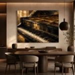 Golden Piano Keys Wall Art Canvas Print - Image 4