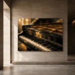 Golden Piano Keys Wall Art Canvas Print - Image 5