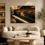 Golden Piano Keys Wall Art Canvas Print - Image 6