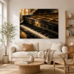 Golden Piano Keys Wall Art Canvas Print - Image 7