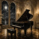 Moonlit Recital Piano Wall Art Canvas Print