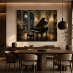 Moonlit Recital Piano Wall Art Canvas Print - Image 4