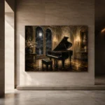 Moonlit Recital Piano Wall Art Canvas Print - Image 5