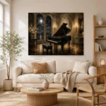 Moonlit Recital Piano Wall Art Canvas Print - Image 7