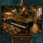 Craftsman's Atelier Piano Wall Art Canvas Print - Image 2