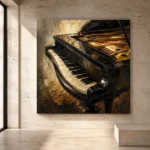 Elegant Grand Piano Wall Art Canvas Print - Image 3