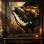 Elegant Grand Piano Wall Art Canvas Print - Image 4