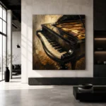 Elegant Grand Piano Wall Art Canvas Print - Image 5