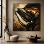 Elegant Grand Piano Wall Art Canvas Print - Image 6