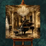 Luxury Concert Salon Piano Wall Art Canvas Print - Image 2