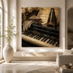 Antique Piano Still Life Wall Art Canvas Print - Image 8