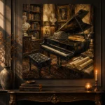 Timeless Music Studio Piano Wall Art Canvas Print - Image 4