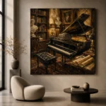 Timeless Music Studio Piano Wall Art Canvas Print - Image 6
