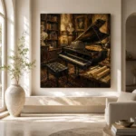 Timeless Music Studio Piano Wall Art Canvas Print - Image 8