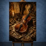 Antique Violin Workshop Wall Art Canvas Print - Image 2