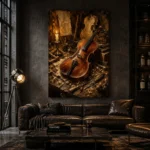 Antique Violin Workshop Wall Art Canvas Print - Image 4