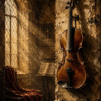 Antique Violin Chamber Wall Art Canvas Print
