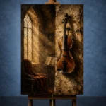 Antique Violin Chamber Wall Art Canvas Print - Image 2