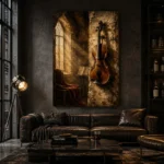 Antique Violin Chamber Wall Art Canvas Print - Image 4