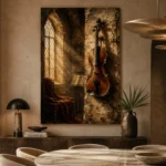 Antique Violin Chamber Wall Art Canvas Print - Image 5