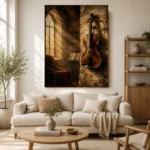Antique Violin Chamber Wall Art Canvas Print - Image 7