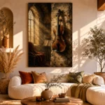 Antique Violin Chamber Wall Art Canvas Print - Image 8