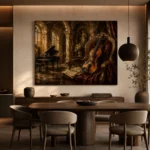 Baroque Recital Chamber Violin Wall Art Canvas Print - Image 4