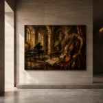 Baroque Recital Chamber Violin Wall Art Canvas Print - Image 5