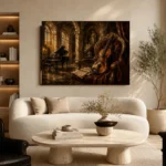 Baroque Recital Chamber Violin Wall Art Canvas Print - Image 6