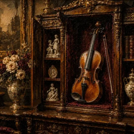 Collector’s Salon Violin Wall Art Canvas Print