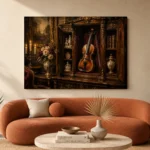 Collector's Salon Violin Wall Art Canvas Print - Image 3