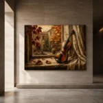 Autumn Courtyard Violin Wall Art Canvas Print - Image 5