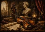 Old Master’s Studio Violin Wall Art Canvas Print