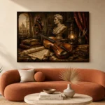Old Master's Studio Violin Wall Art Canvas Print - Image 3